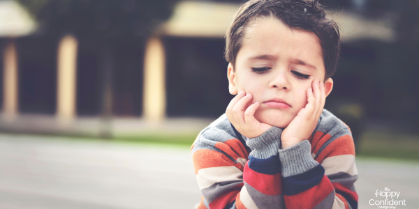 Anxious child landscape image